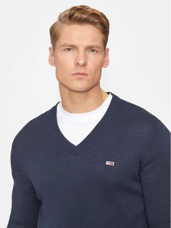 Tommy Jeans Tommy Jeans Sweater Essential DM0DM19429 Sötétkék Slim Fit