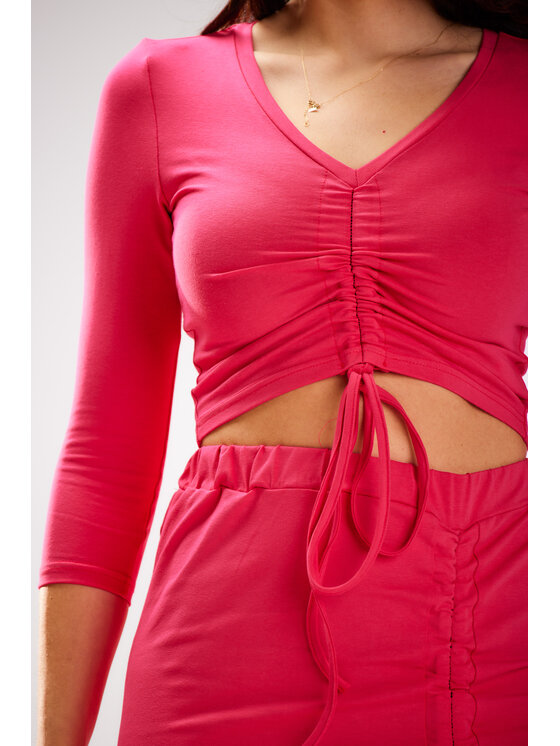Infinite You Infinite You Bluzka M304 Fioletowy Basic Fit