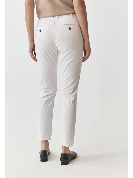 TATUUM TATUUM Bavlnené nohavice HINO 1 Biela Skinny Fit