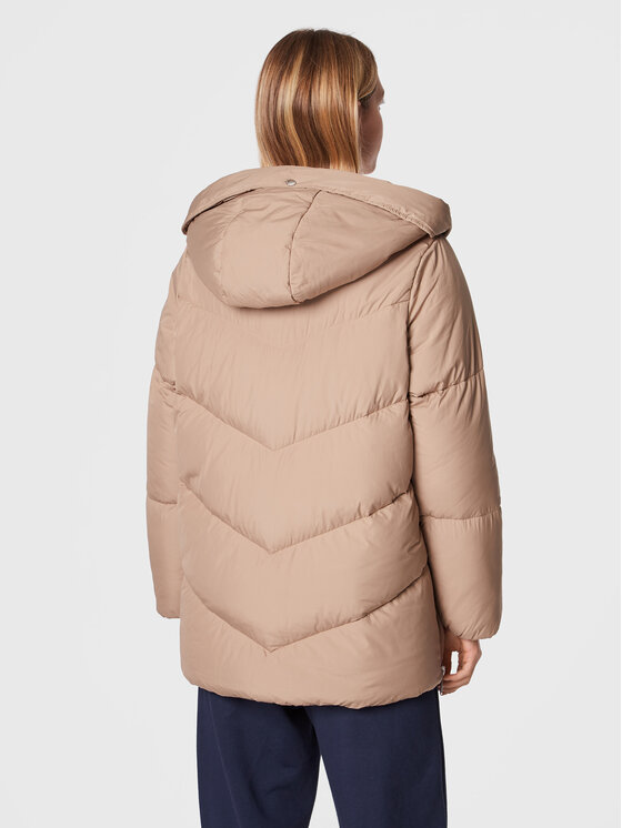 Tommy Hilfiger Tommy Hilfiger Zimní bunda Chevron Sorona WW0WW36211 Béžová Relaxed Fit