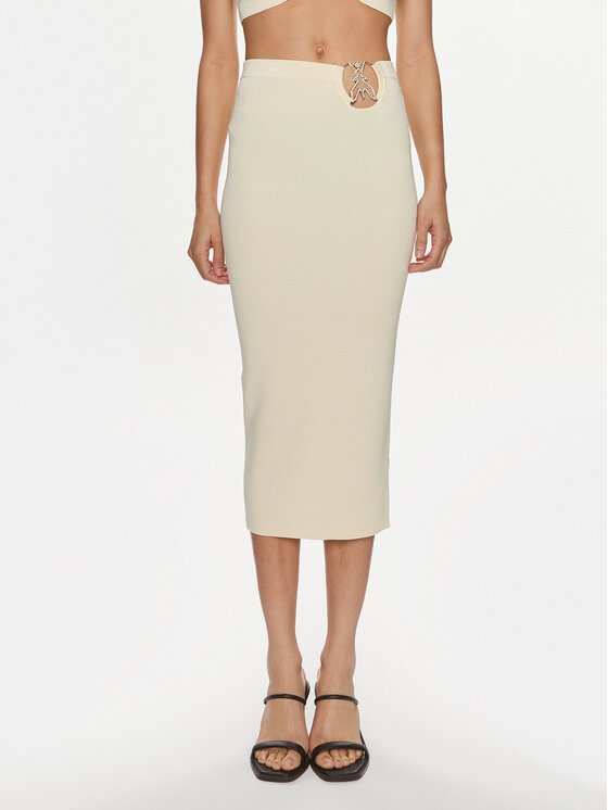 Patrizia Pepe Patrizia Pepe Ceruzaszoknya 2G0974/K021-W362 Ekru Modern Slim Fit