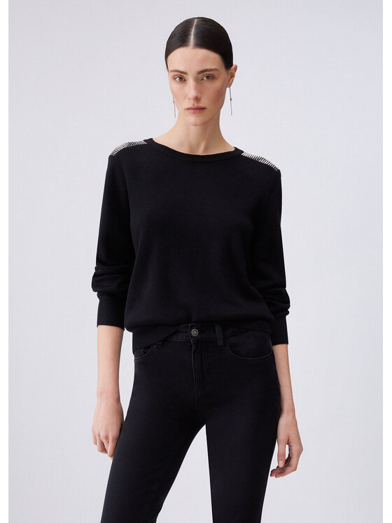 Liu Jo Liu Jo Sweter TA6043MS59L22222 Czarny Regular Fit