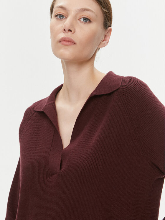 Calvin Klein Calvin Klein Sweter Essential K20K206019 Bordowy Relaxed Fit