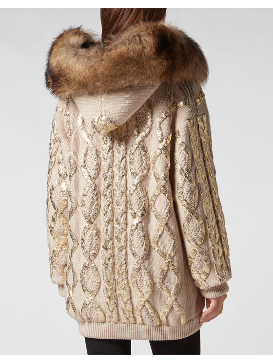PHILIPP PLEIN PHILIPP PLEIN Kardigan 2209 Złoty Regular Fit