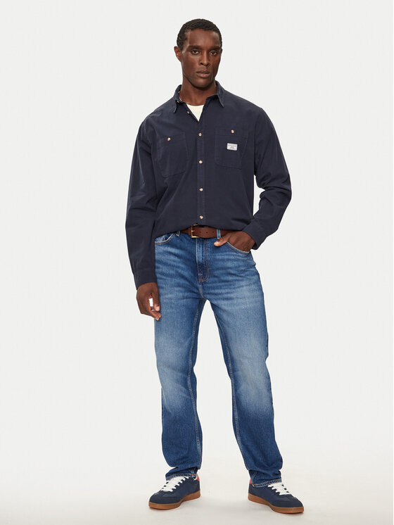 Guess Jeans Guess Jeans Koszula M4YH37 WGCF1 Granatowy Regular Fit