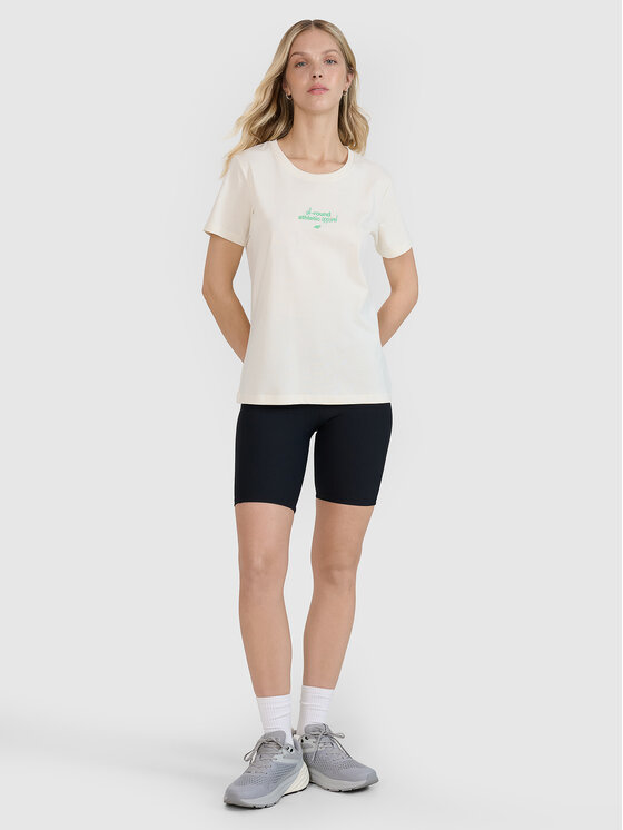 4F 4F T-Shirt MIDSHOP TEXTILE Biały Regular Fit