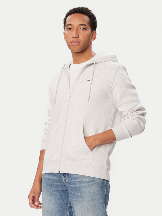 Tommy Jeans Tommy Jeans Džemperis ar kapuci DM0DM20743 Gaiši pelēka Regular Fit