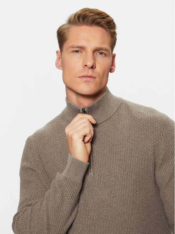 s.Oliver s.Oliver Džemper 2150765 Smeđa Regular Fit