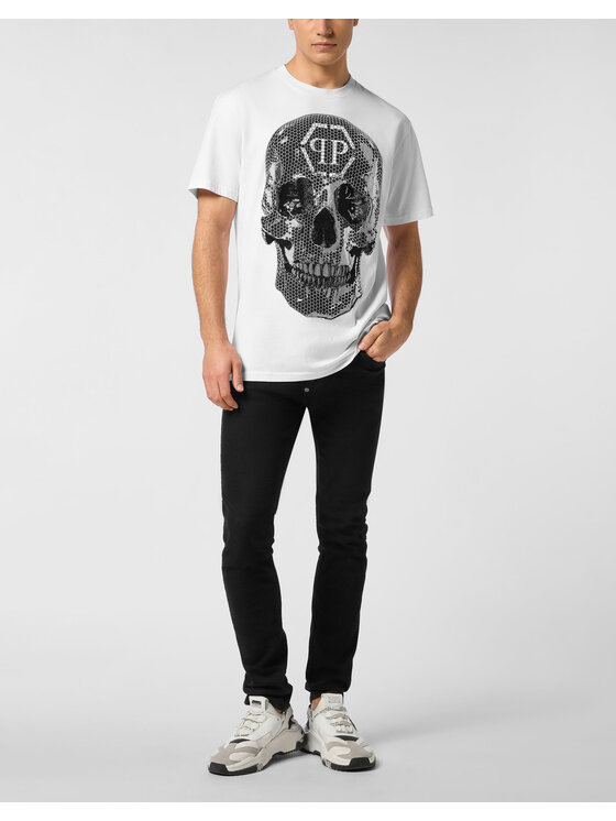 PHILIPP PLEIN PHILIPP PLEIN T-Shirt 27083 Biały Regular Fit