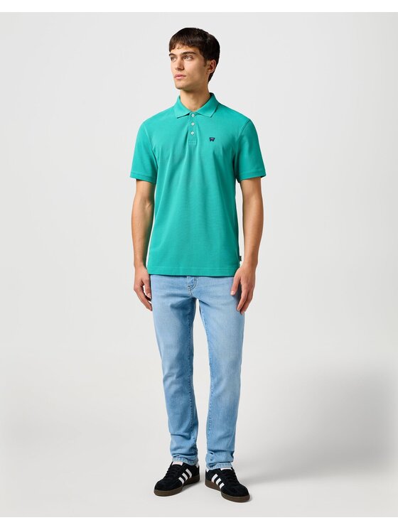 Wrangler Wrangler T-Shirt POLO SHIRT Zielony Regular Fit