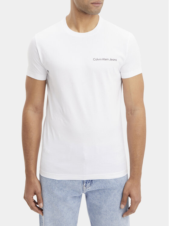 Klein Calvin Jeans J30J322547 Weiß Fit Slim T-Shirt