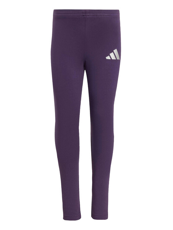 Legginsy dziecięce widoczne z przodu, ułożone płasko.