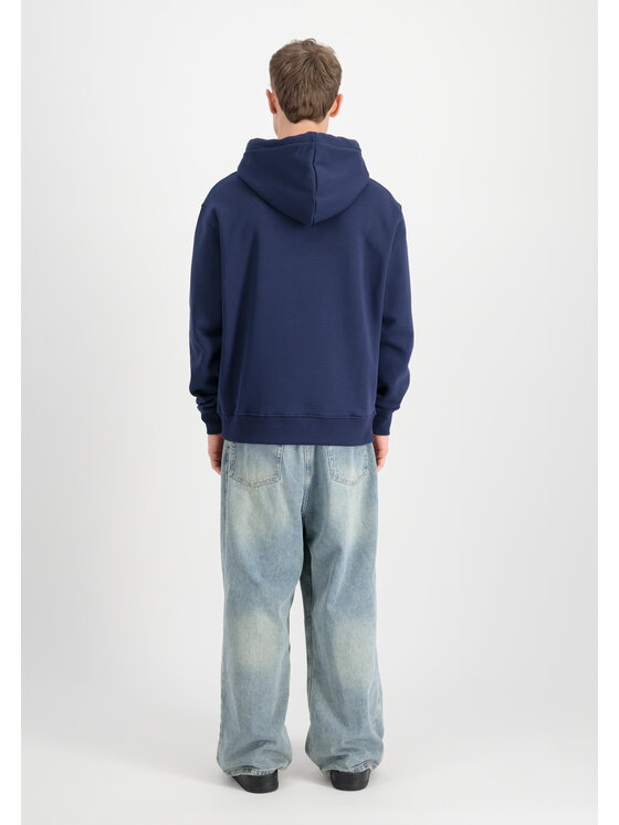 Alpha Industries Alpha Industries Bluza Doted Small Logo Hoodie Granatowy Regular Fit