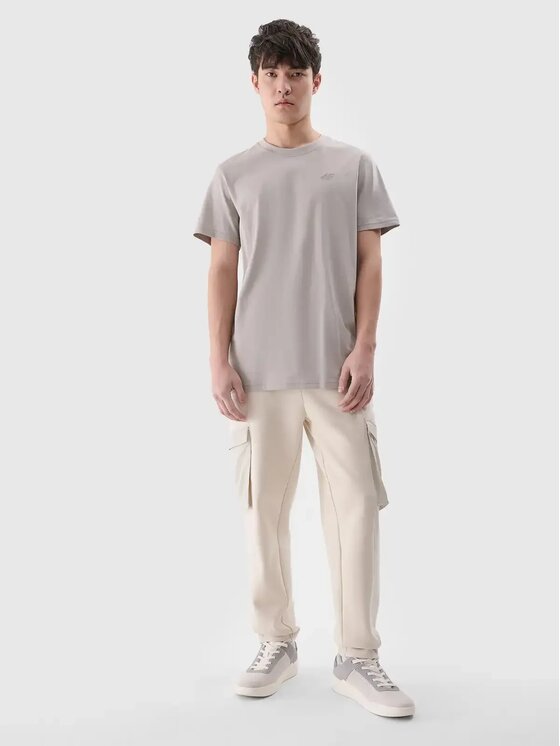 4F 4F T-Shirt 4FWSS25TTSHM2074-26S Szary Regular Fit