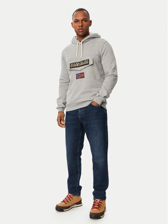 Napapijri Napapijri Μπλούζα Burgee Wint 4 NP0A892T Γκρι Regular Fit