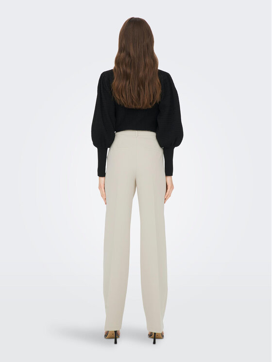 ONLY ONLY Spodnie materiałowe Berry 15258191 Beżowy Wide Leg