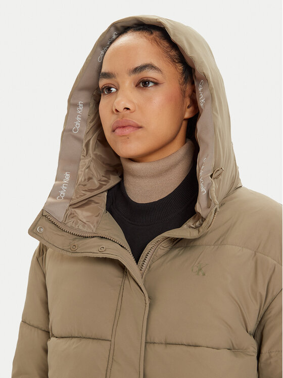 Calvin Klein Jeans Calvin Klein Jeans Μπουφάν χειμωνιάτικο J20J224112 Μπεζ Regular Fit
