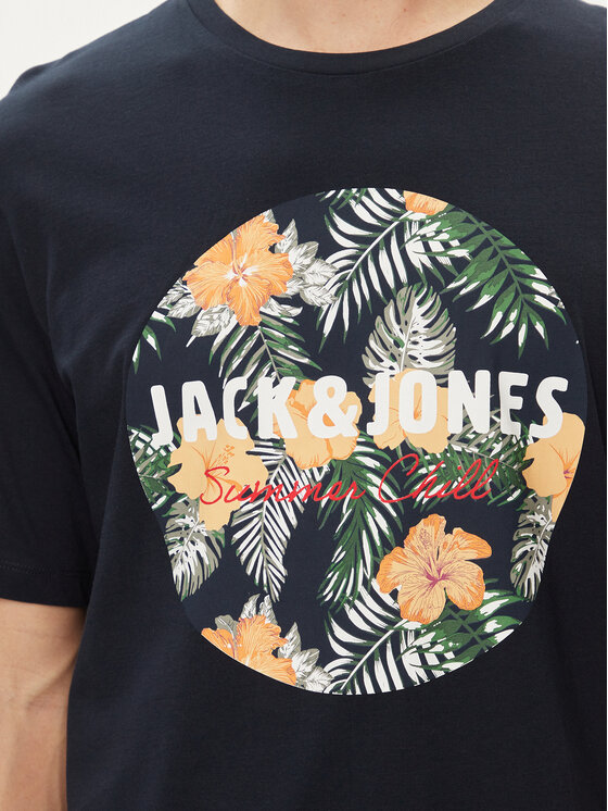 Jack & Jones Jack & Jones T-Shirt Chill 12248072 Granatowy Standard Fit