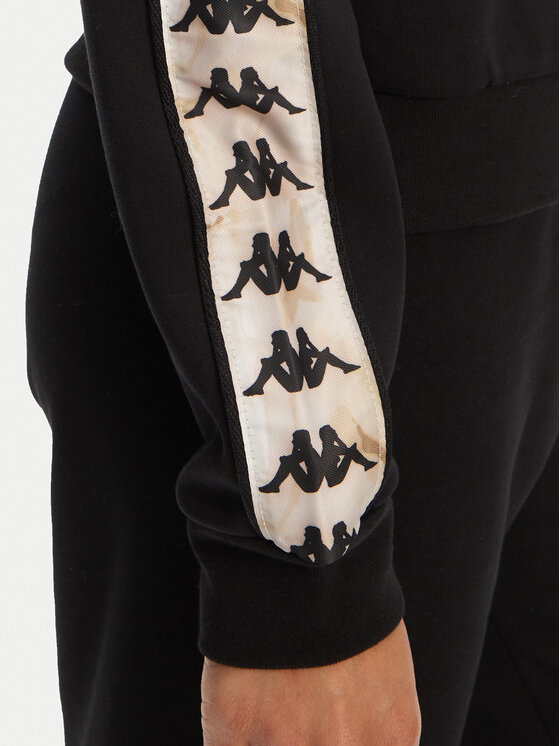 Kappa Kappa Mikina Banda Pepitagt 321Q4RW Černá Relaxed Fit