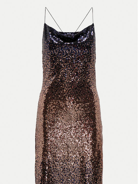ONLY ONLY Sukienka koktajlowa Lola 15334031 Brązowy Regular Fit