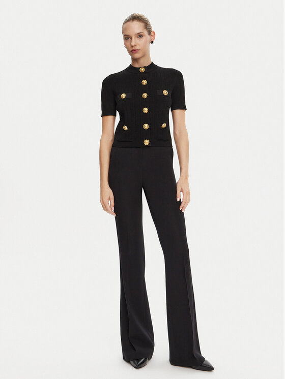 Balmain Balmain Kardigán DF1KL023KB07 Fekete Regular Fit
