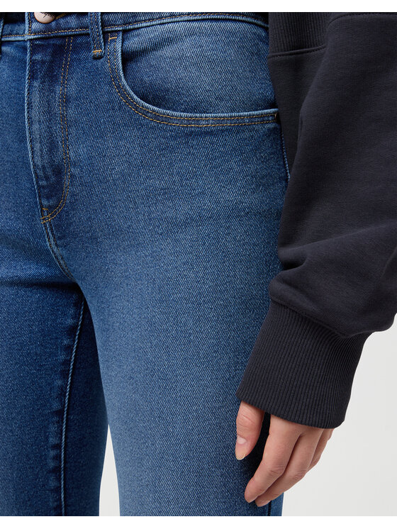 Wrangler Wrangler Spodnie materiałowe SKINNY Niebieski Skinny Fit