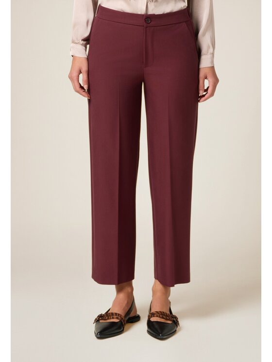 Oltre Oltre Pantaloni di tessuto P00ZR009223N022 Bordeaux Regular Fit