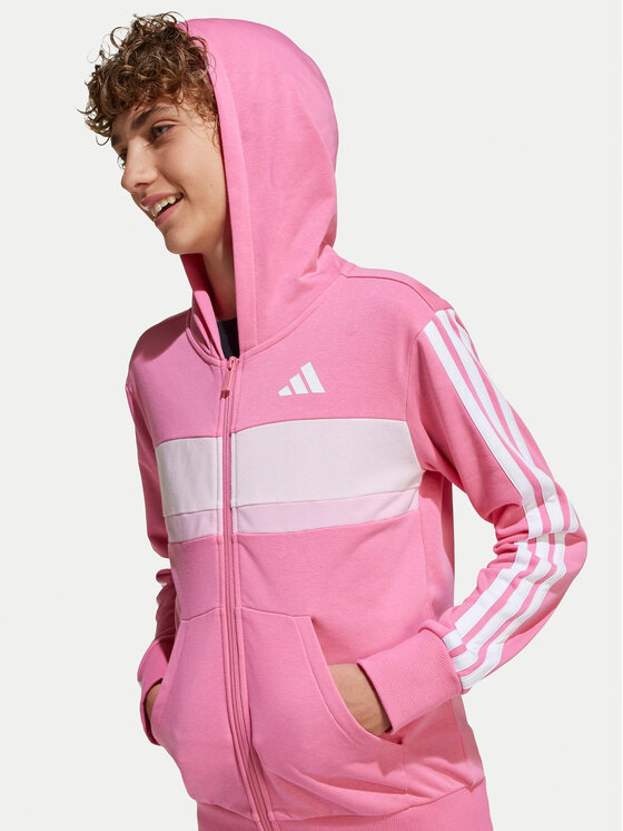 adidas adidas Trenirka Seasonal Essentials Tiberio 3-Stripes French Terry JI6037 Roza Regular Fit
