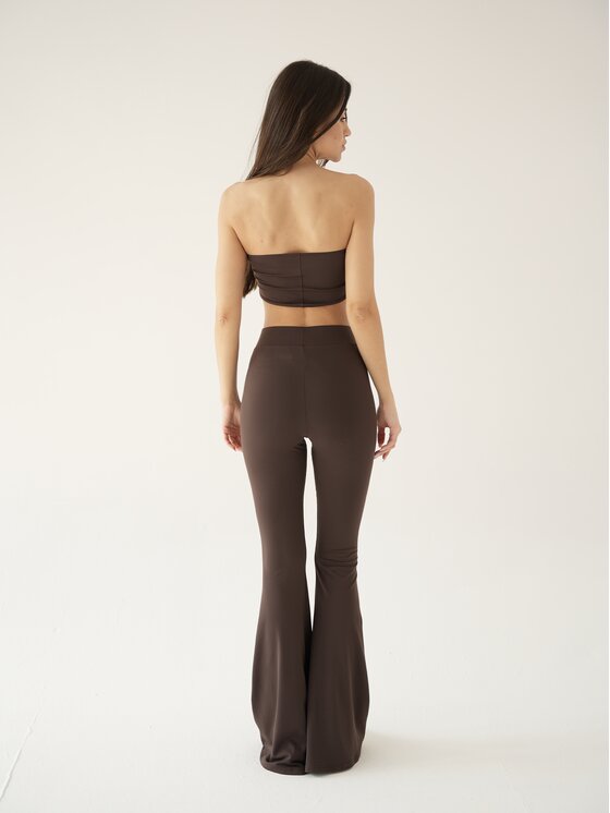 MissDenim MissDenim Top Soft Touch Brązowy Second Skin Fit