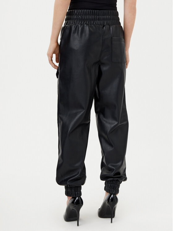 Karl Lagerfeld Jeans Karl Lagerfeld Jeans Hlače od imitacije kože A1W10059 Crna Regular Fit