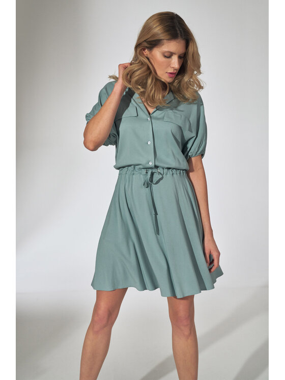 FIGL FIGL Sukienka M739 Zielony Regular Fit