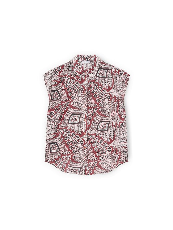 Motivi Motivi Camicia 5024W000525N0S1 Bordeaux Boxy Fit