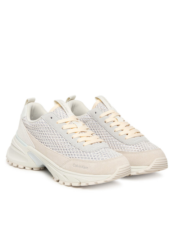 Calvin Klein Calvin Klein Сникърси Hike Runner Lace Up Techmix YW0YW02030 Екрю