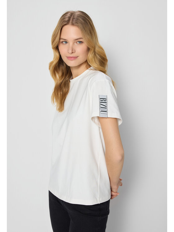 BIZUU BIZUU T-Shirt TISHAM Biały Standard Fit
