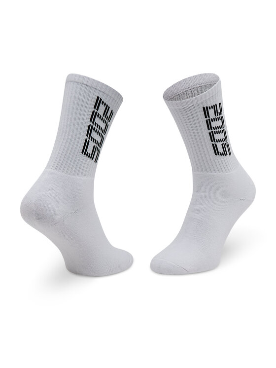 2005 2005 Klasické ponožky Unisex Vertical Socks Bílá
