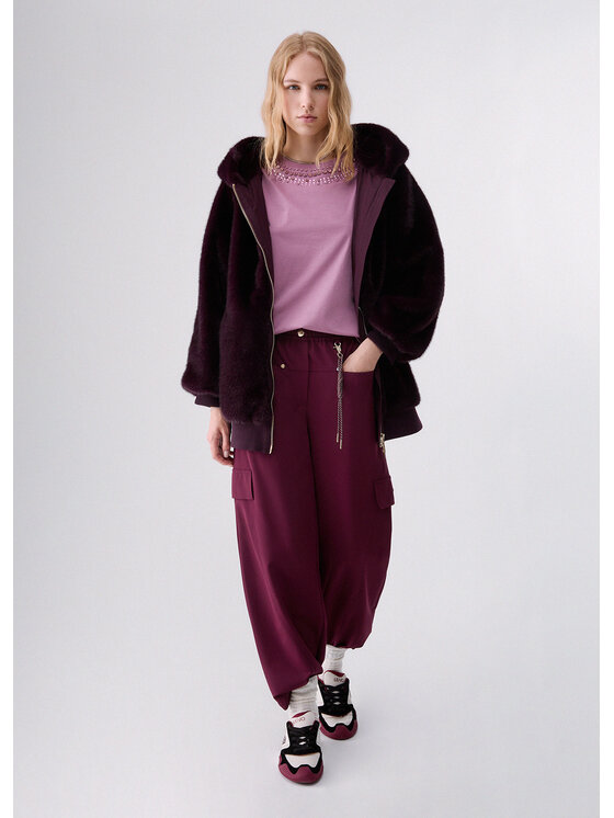 Liu Jo Liu Jo Pantaloni di tessuto TF6067T695A91718 Viola Loose Fit