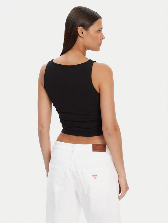 Guess Guess Τοπ V5YP00 J1314 Μαύρο Regular Fit