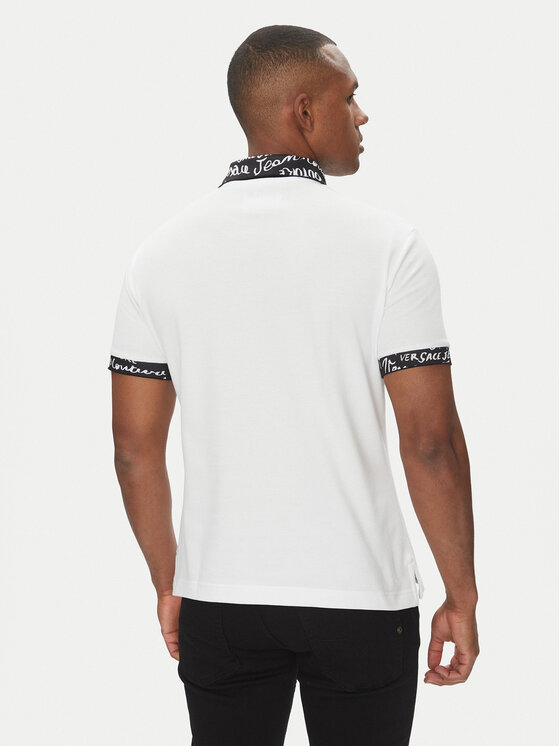 Versace Jeans Couture Versace Jeans Couture Polo 78GAGT02 Biały Regular Fit