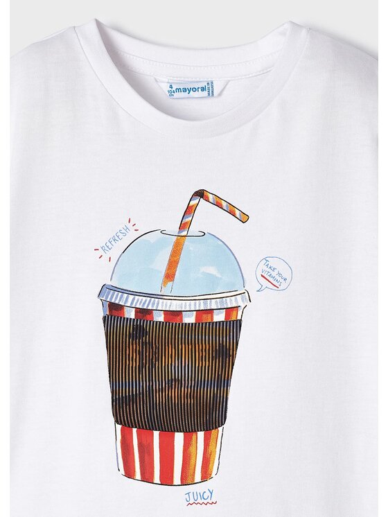 Mayoral Mayoral T-krekls 3014 Balts Regular Fit