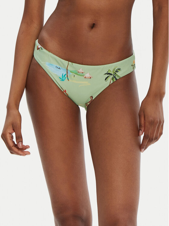 Seafolly Seafolly Spodnji del bikini Isla Palm 40426-216 Zelena