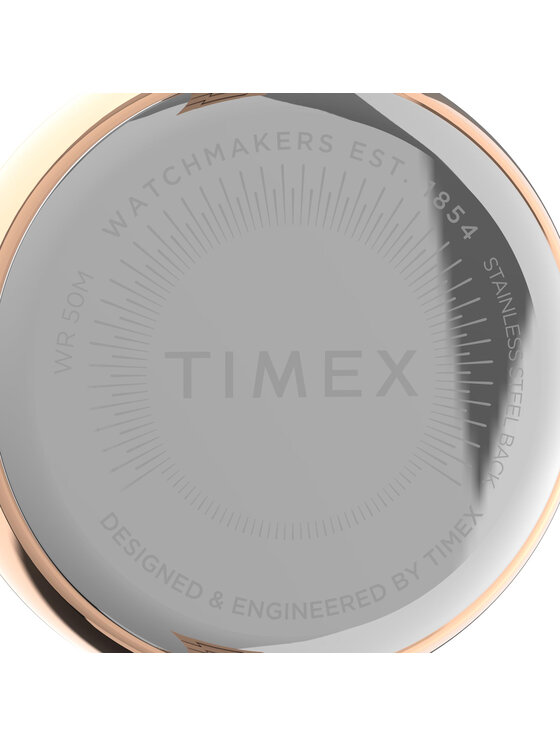 Timex Timex Zegarek City TW2V24600 Różowe złoto