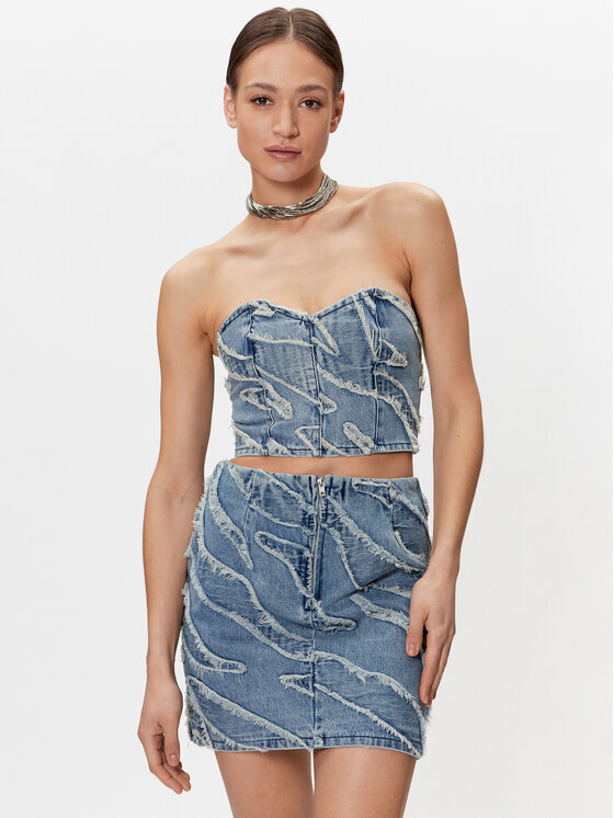 Gestuz Gestuz Marškinėliai Larisa 10906883 Mėlyna Slim Fit