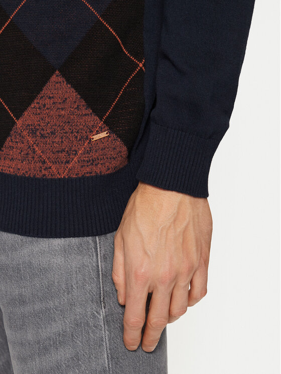 INDICODE INDICODE Pullover Bagge 35-784 Dunkelblau Regular Fit