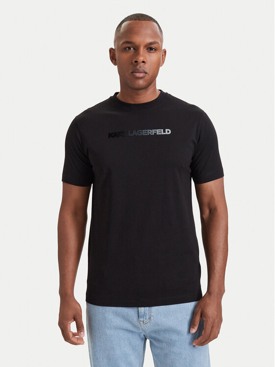 KARL LAGERFELD KARL LAGERFELD Tričko 755060 564242 Čierna Regular Fit