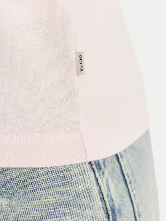 Guess Jeans Guess Jeans Tričko W6GIC5 K8HM0 Ružová Regular Fit