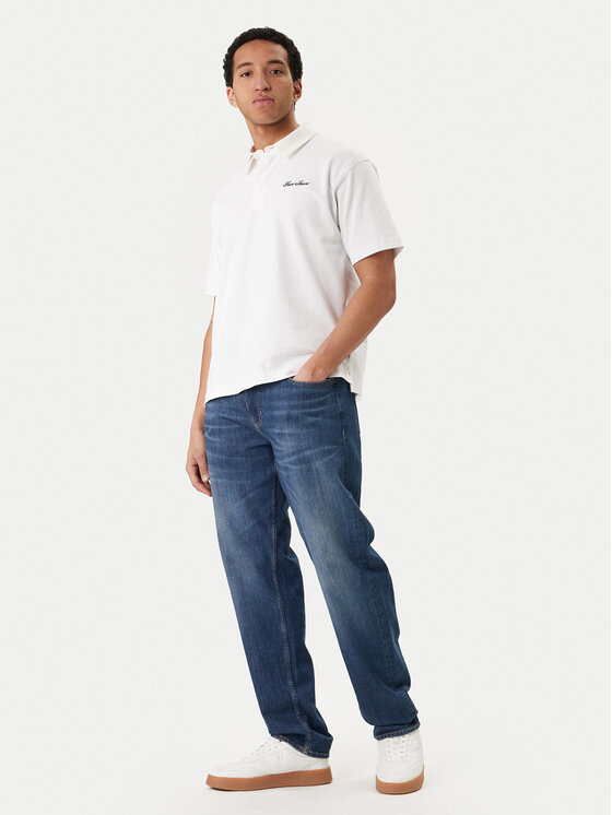 Guess Jeans Guess Jeans Polo särk M6GP13 KCYM1 Valge Oversize
