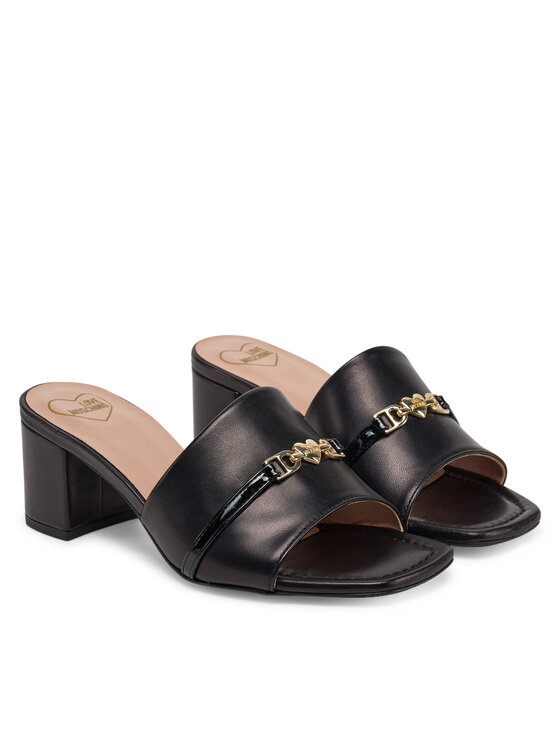 LOVE MOSCHINO LOVE MOSCHINO Şlapi JA28075G1MIA400A Negru