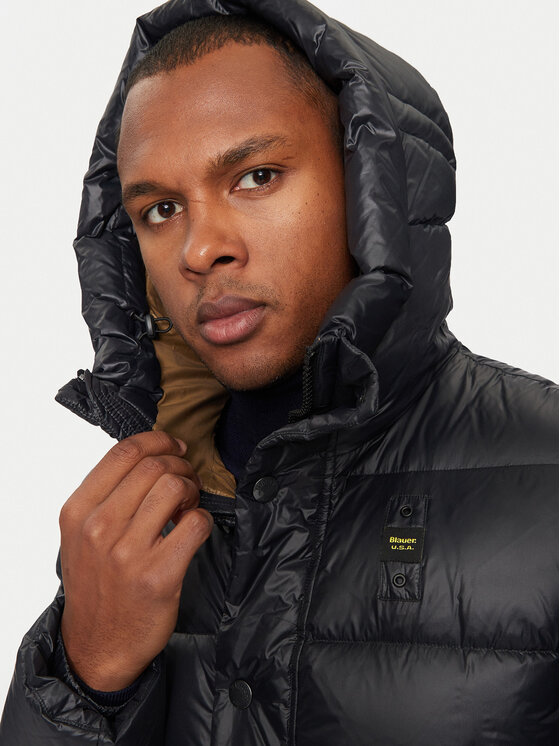Blauer Blauer Vatovaná bunda 24WBLUC03028 Černá Regular Fit