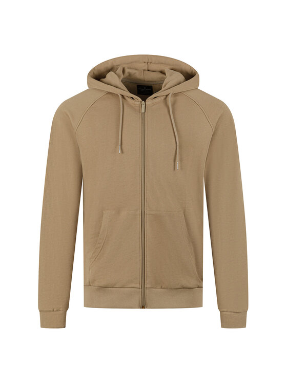 Cross Jeans Cross Jeans Bluza 25424-383 Beżowy Zipped Hoodie Fit