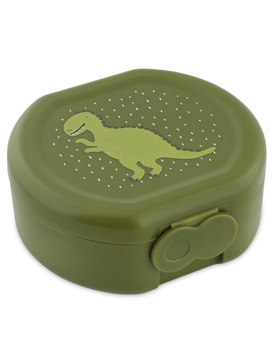Trixie Baby Trixie Baby Pojemnik na żywność Zestaw pojemników na przekąski z klipsem 2 szt. - Dinozaur Zielony